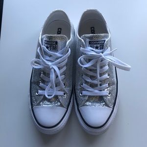 Silver Sparkle Converse